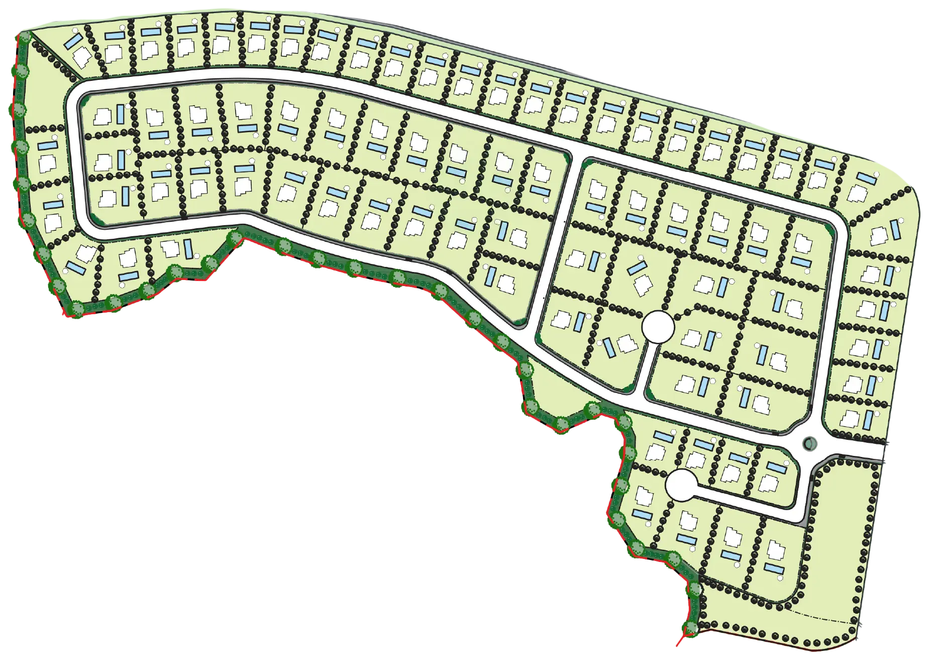 Plano de ubicación de las villas en Miramar